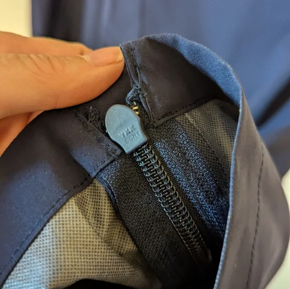 Slazenger Mens Golf Rain Pants Navy Blue Zip / Hook Loop Close Ankle, Size Large - Picture 6 of 10